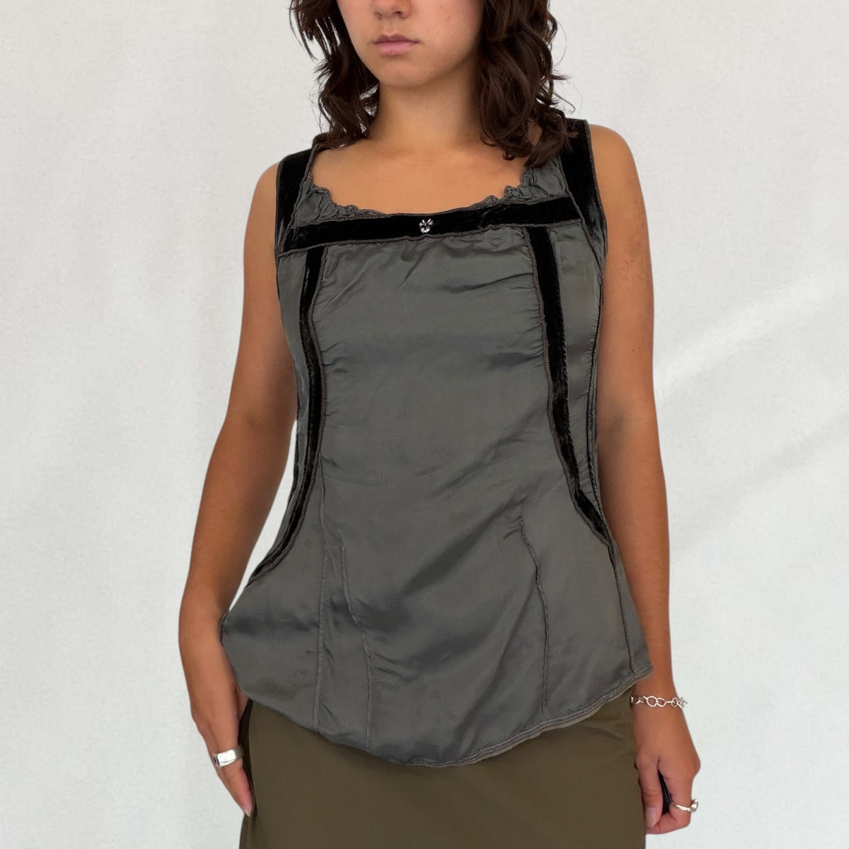 Marithé + François Girbaud satin vest