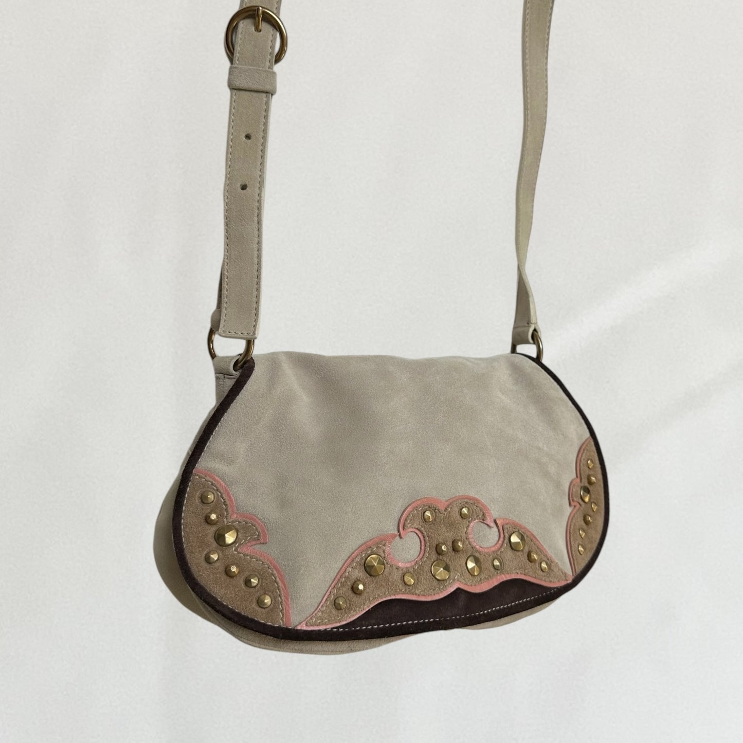 Miu Miu suede cross body bag