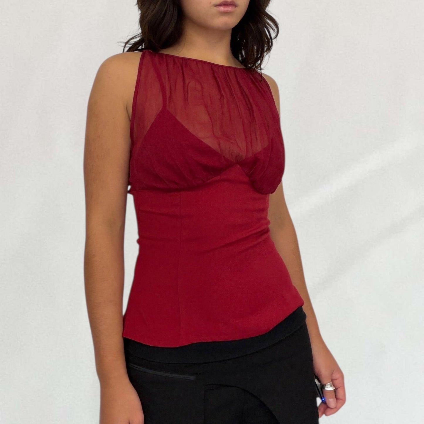 Moschino sheer vest