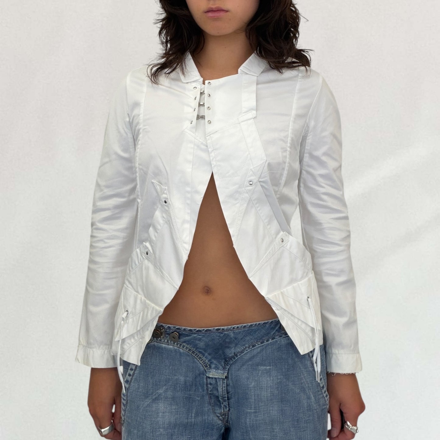 Marithé + François Girbaud open front jacket