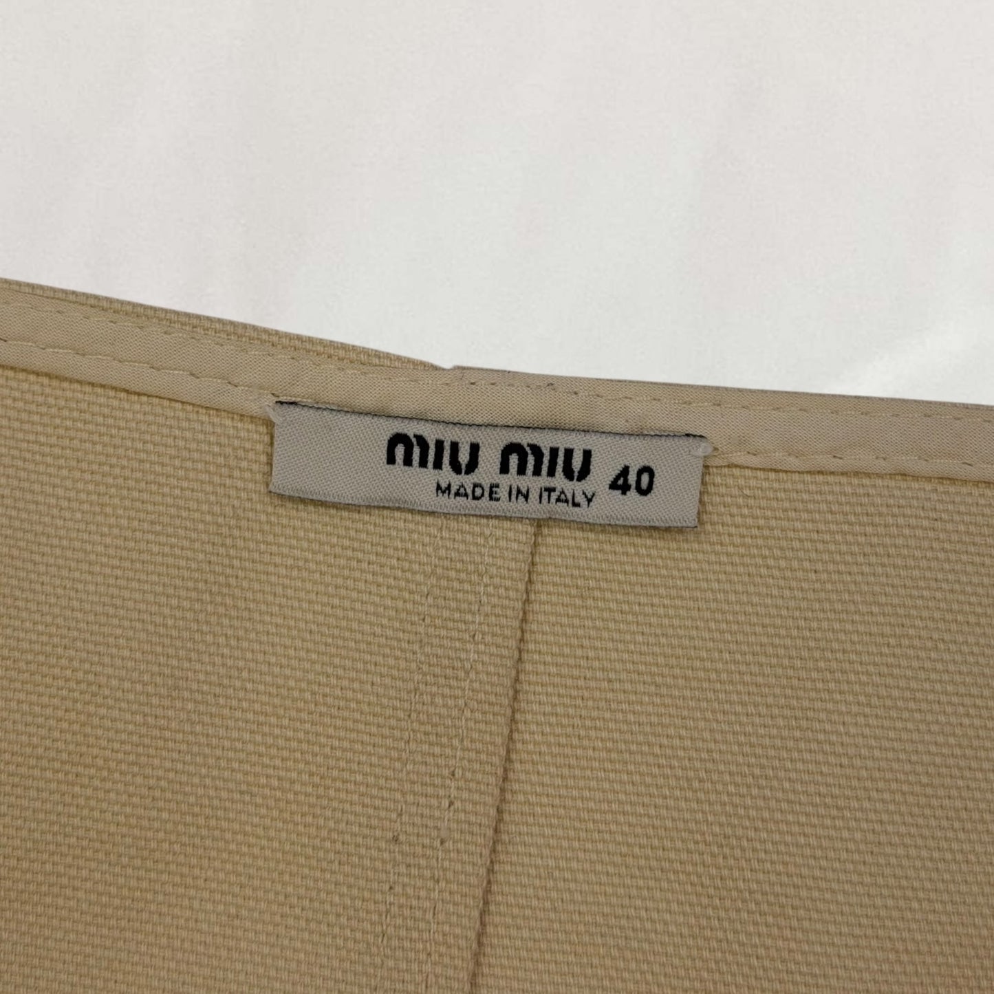 Miu Miu drop waist skirt
