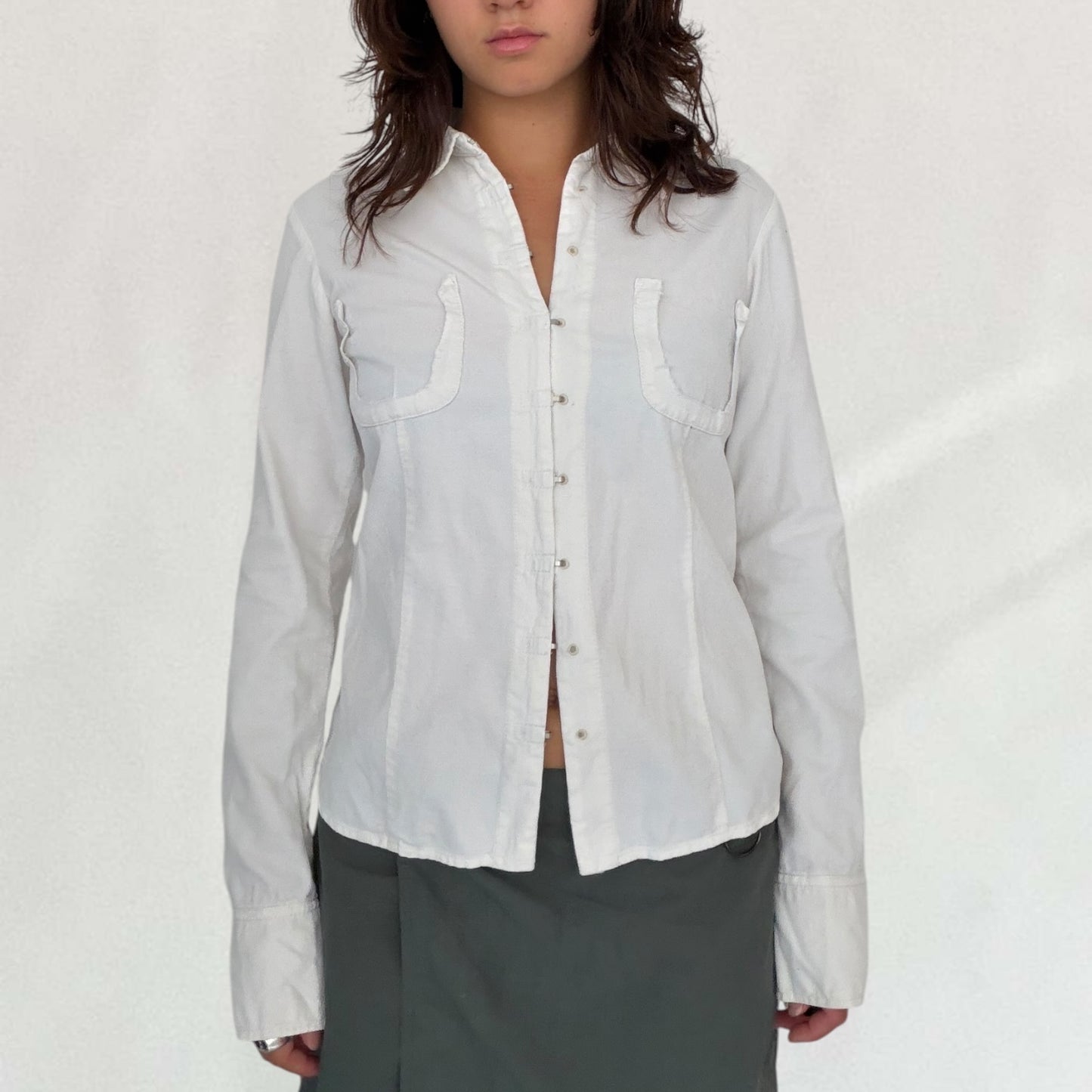 Marithé + François Girbaud 
 hook and eye shirt