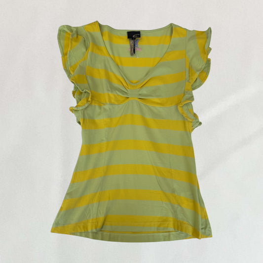 Roberto Cavalli ruffle sleeve top