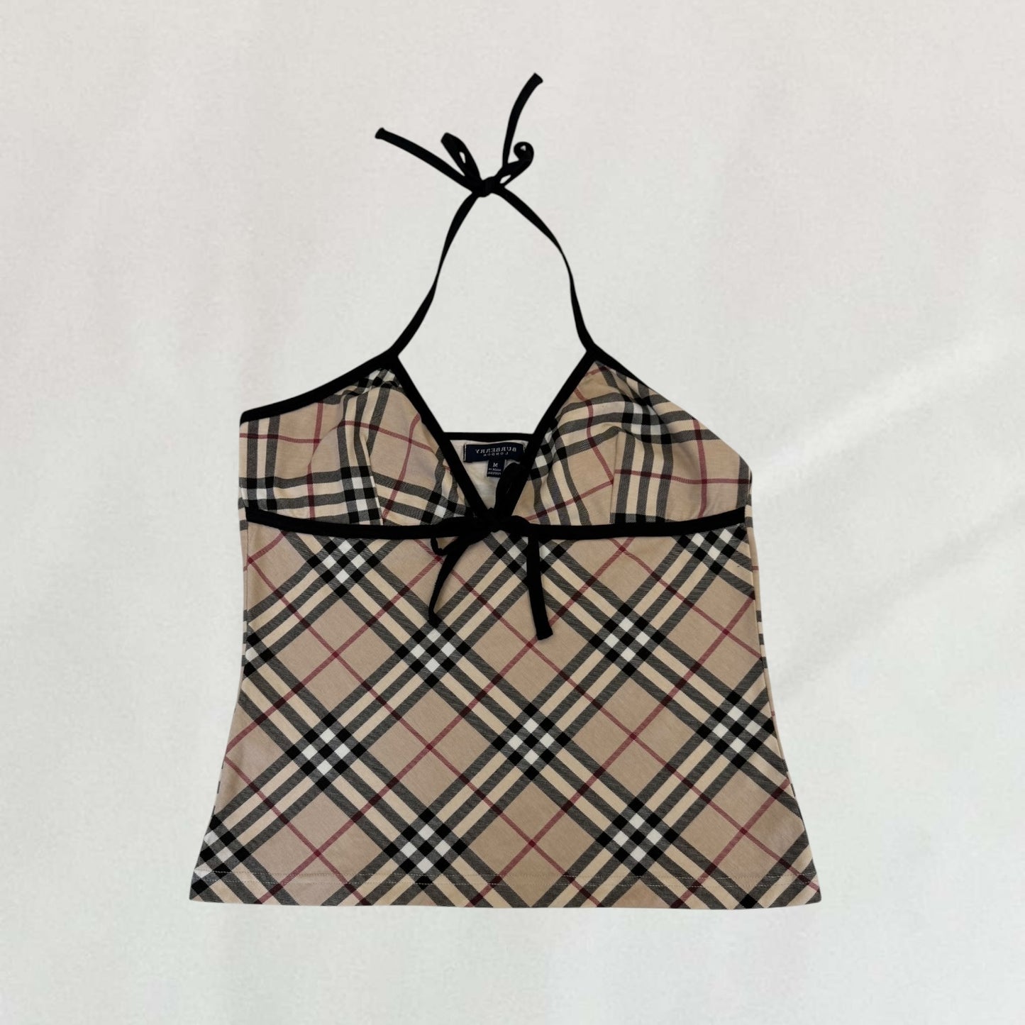 Burberry Nova Check halterneck top