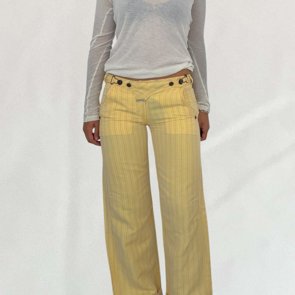 Marithé + François Girbaud buckle detail trousers