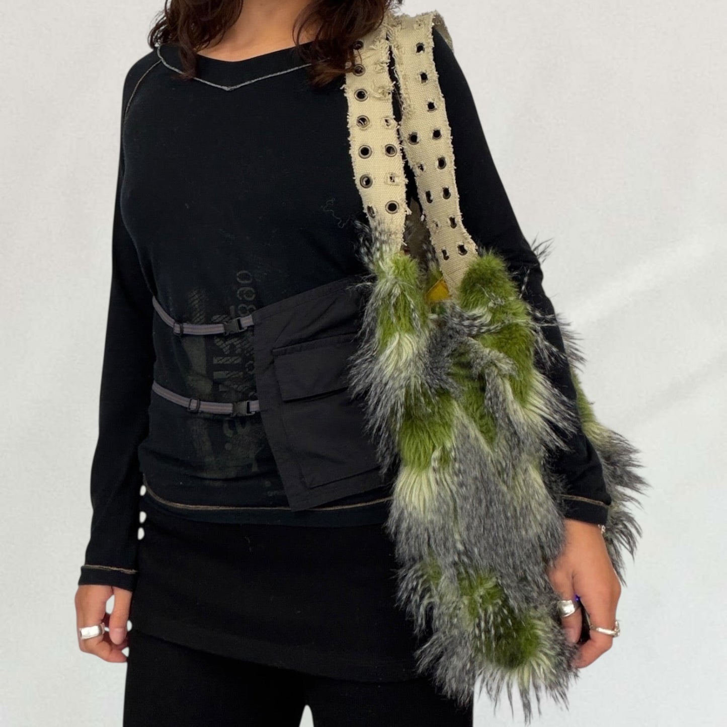 Custo Barcelona fur bag