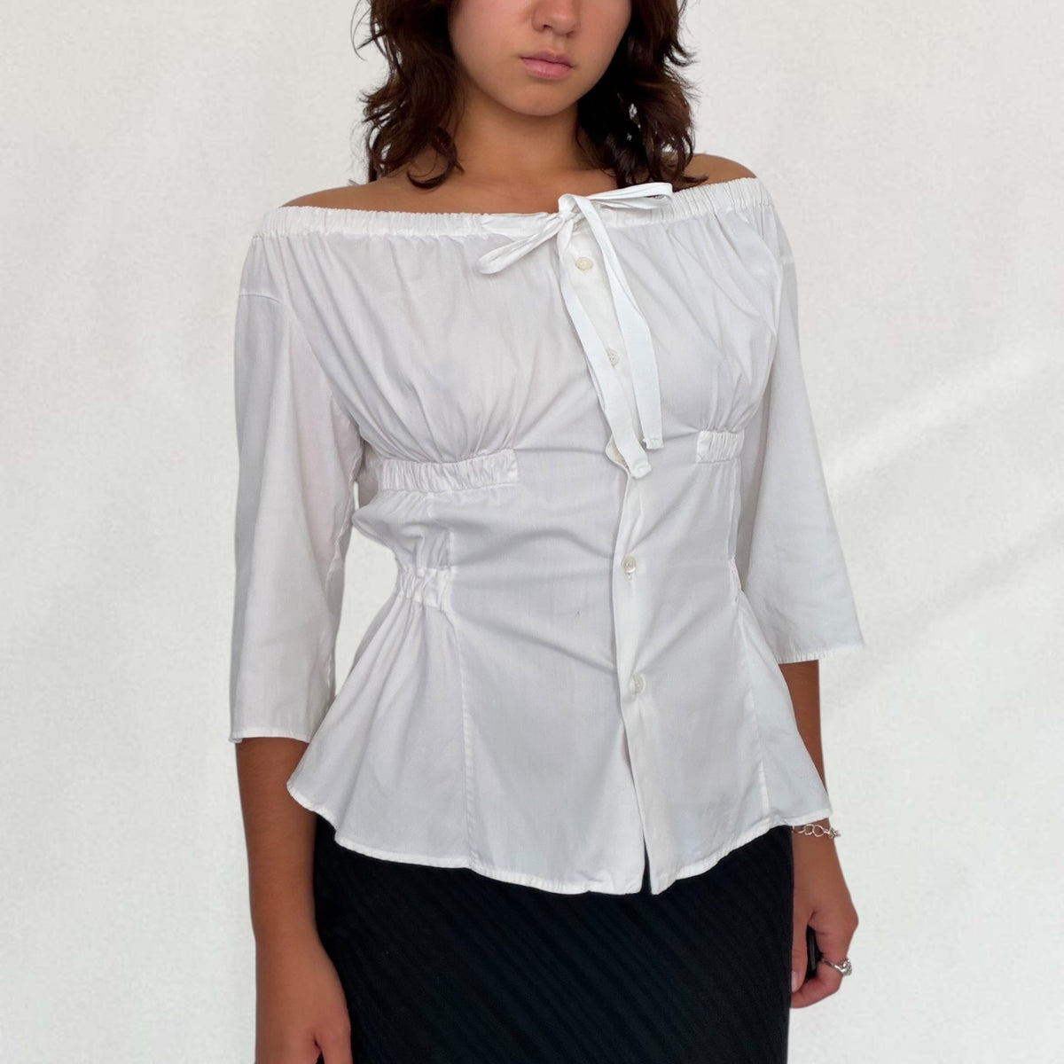 Prada ruched blouse