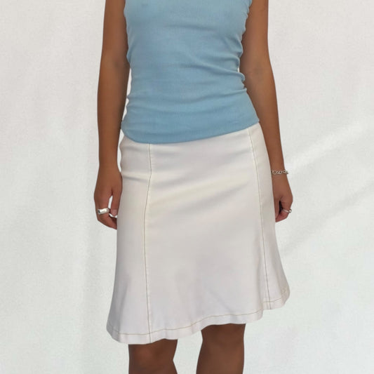 Vintage white Miu Miu midi skirt