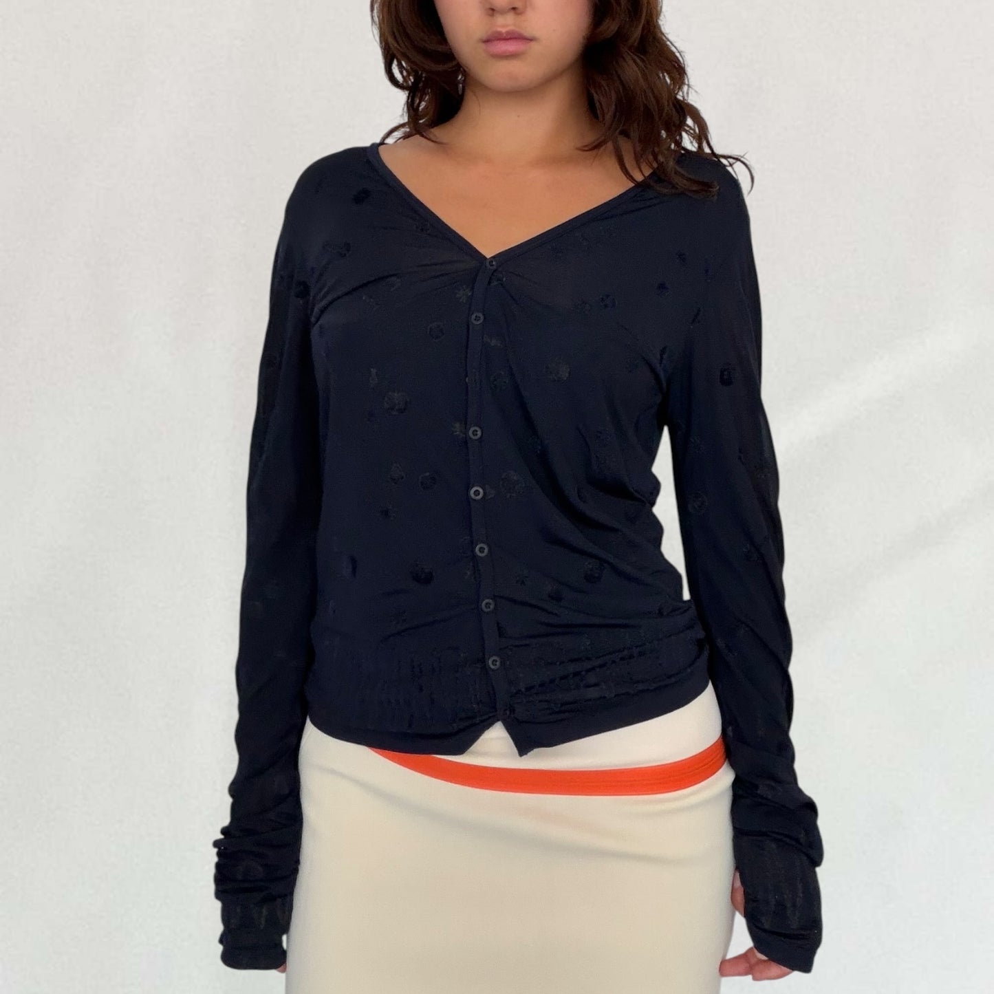 Marithé + François Girbaud embroidered cardigan