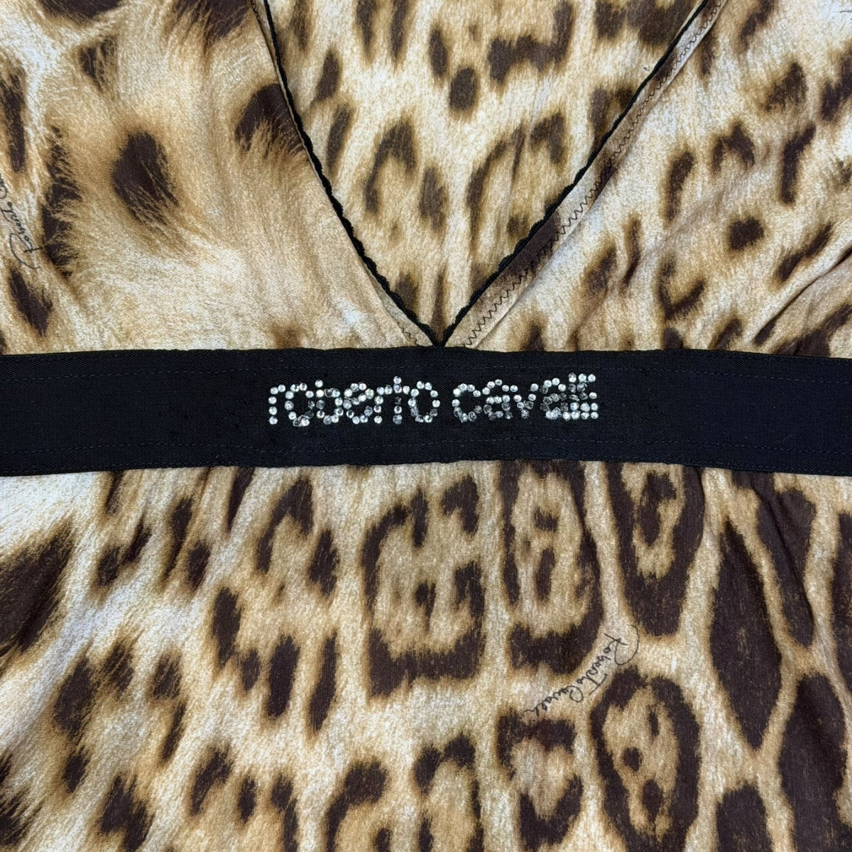 Brown Roberto Cavalli leopard print T-shirt