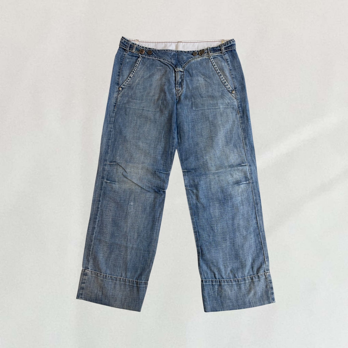 Marithé + François Girbaud buckle jeans