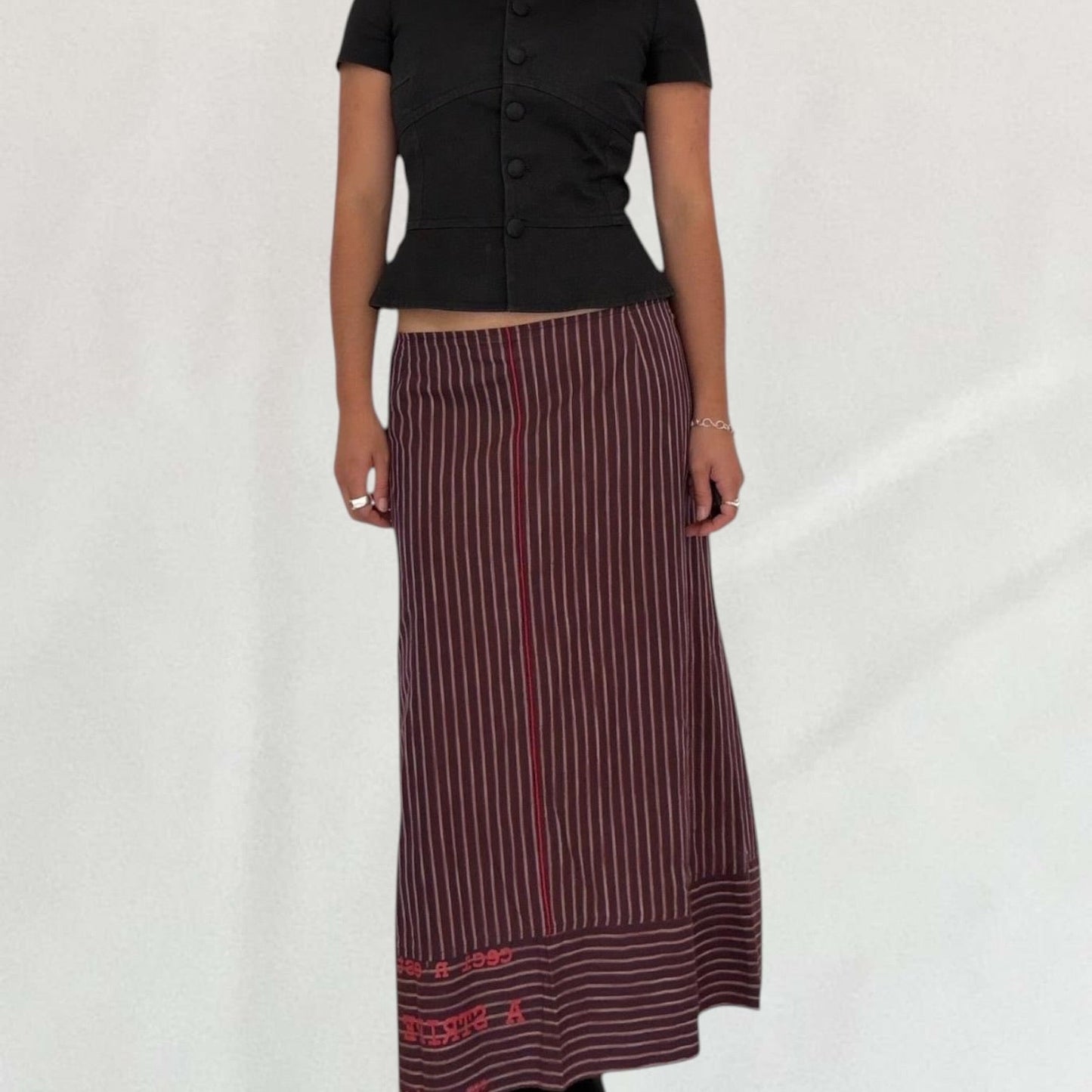 Cop Copine pinstripe skirt