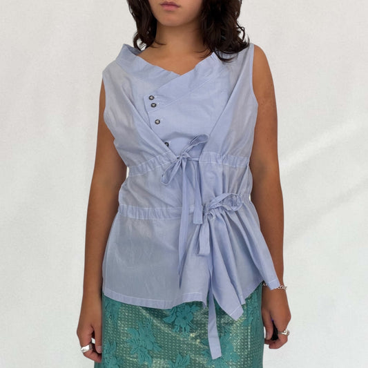 Marithé + François Girbaud gathered blouse