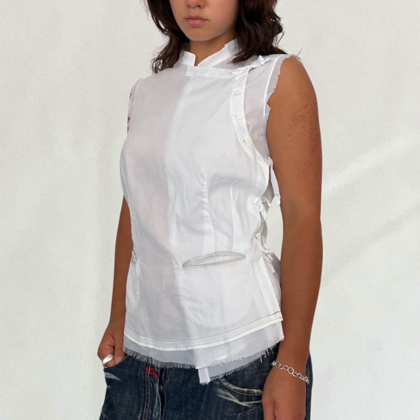 Marithé + François Girbaud asymmetric vest