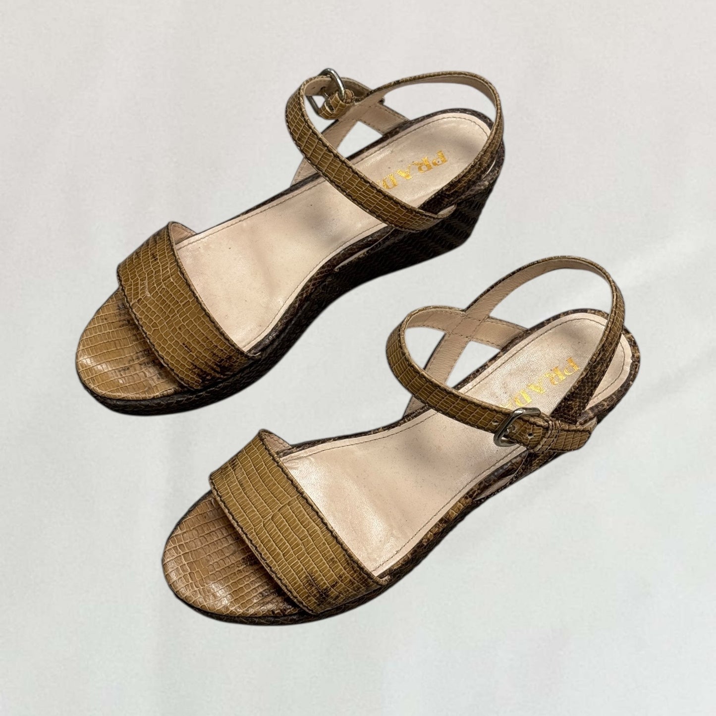 Prada snakeskin sandals