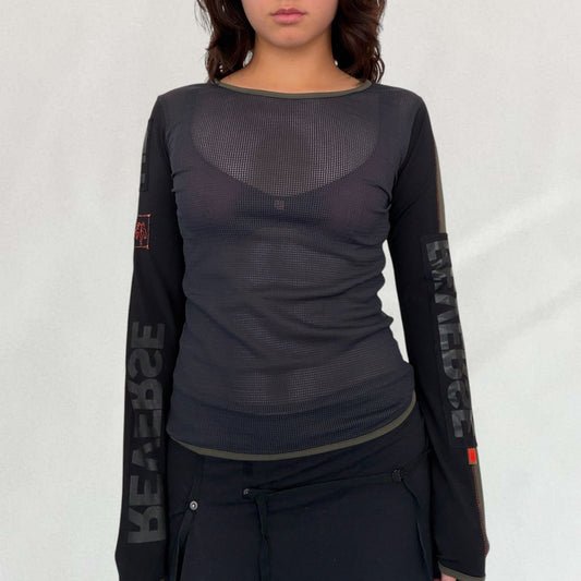 Marithé + François Girbaud netted top