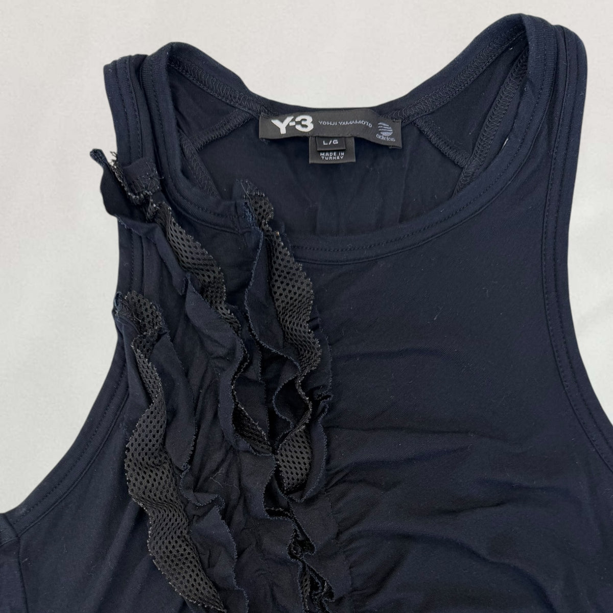 Y3 ruffle vest