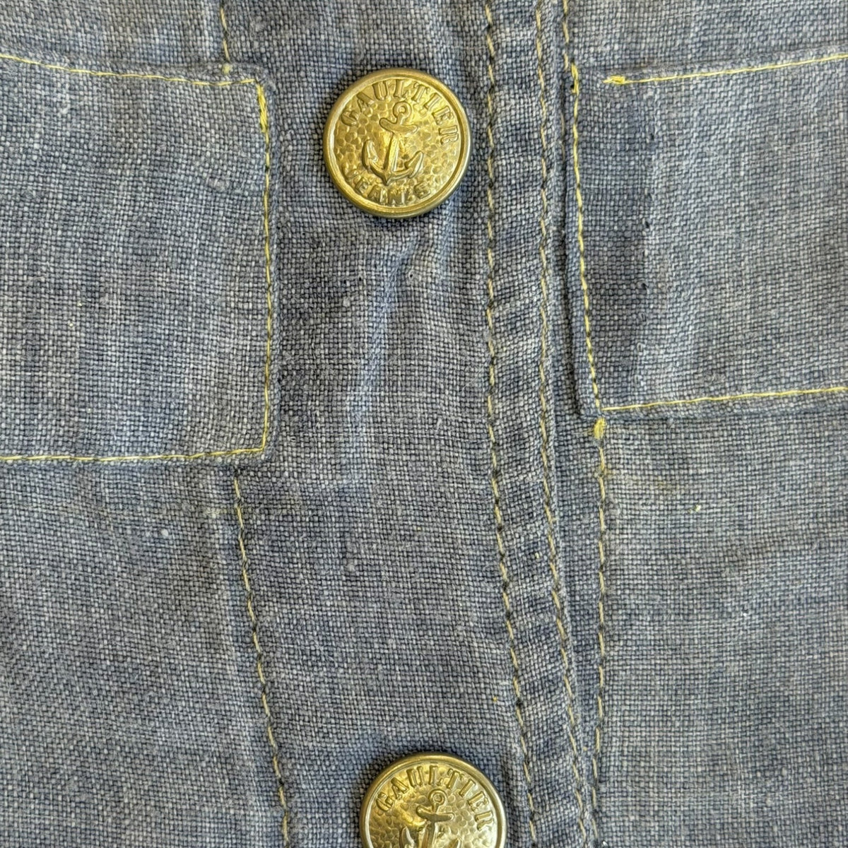 Jean Paul Gaultier denim maxi dress, button up back