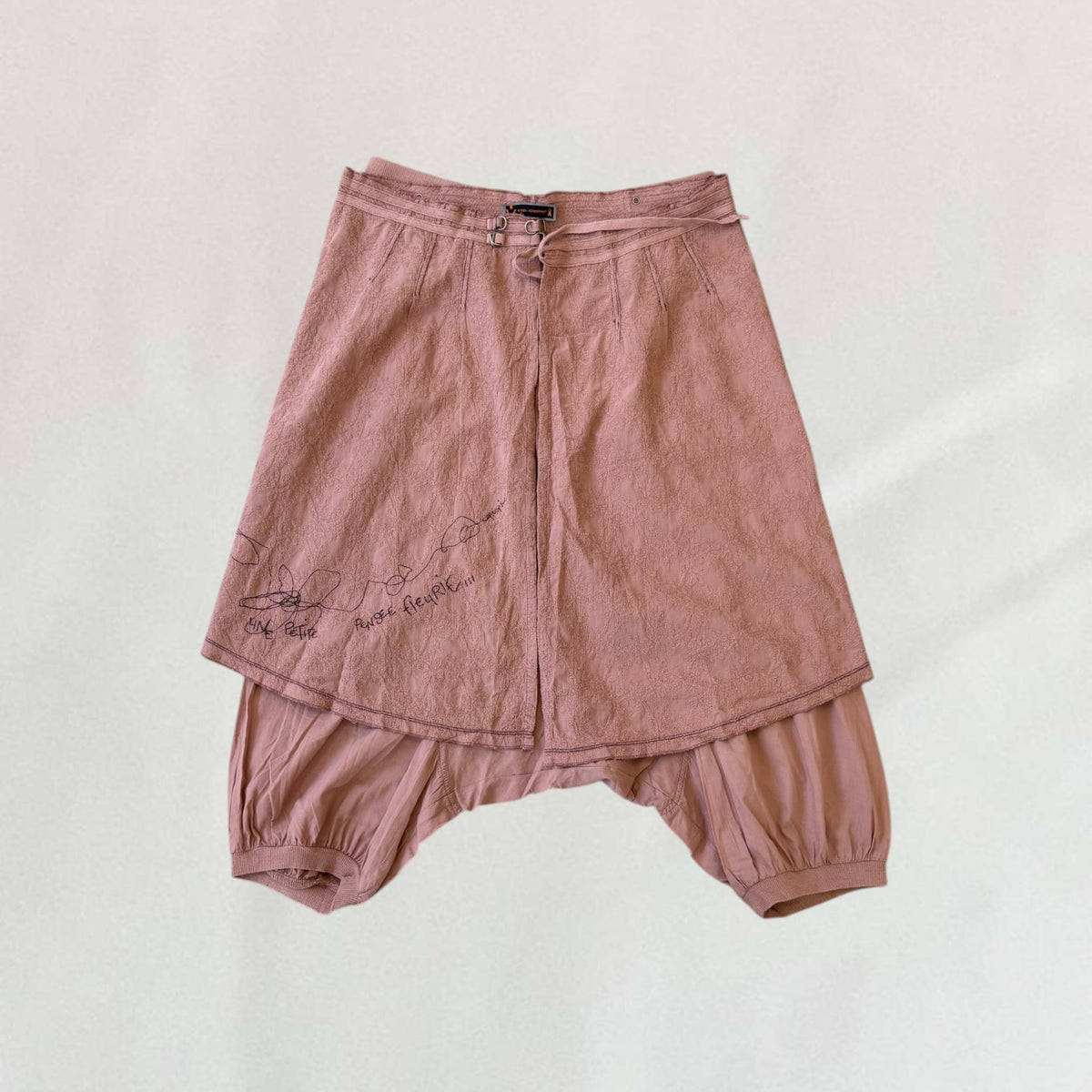 Vintage pink Cop Copine two piece skirt and capri set