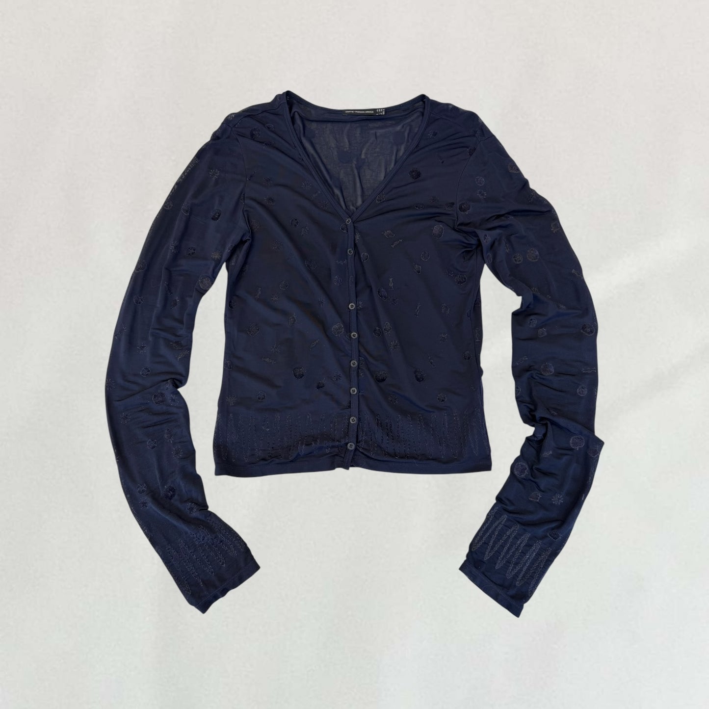 Marithé + François Girbaud embroidered cardigan