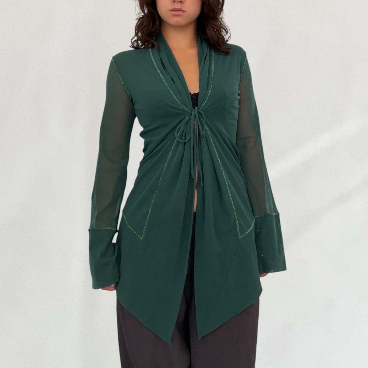 Jean Paul Gaultier tie front top