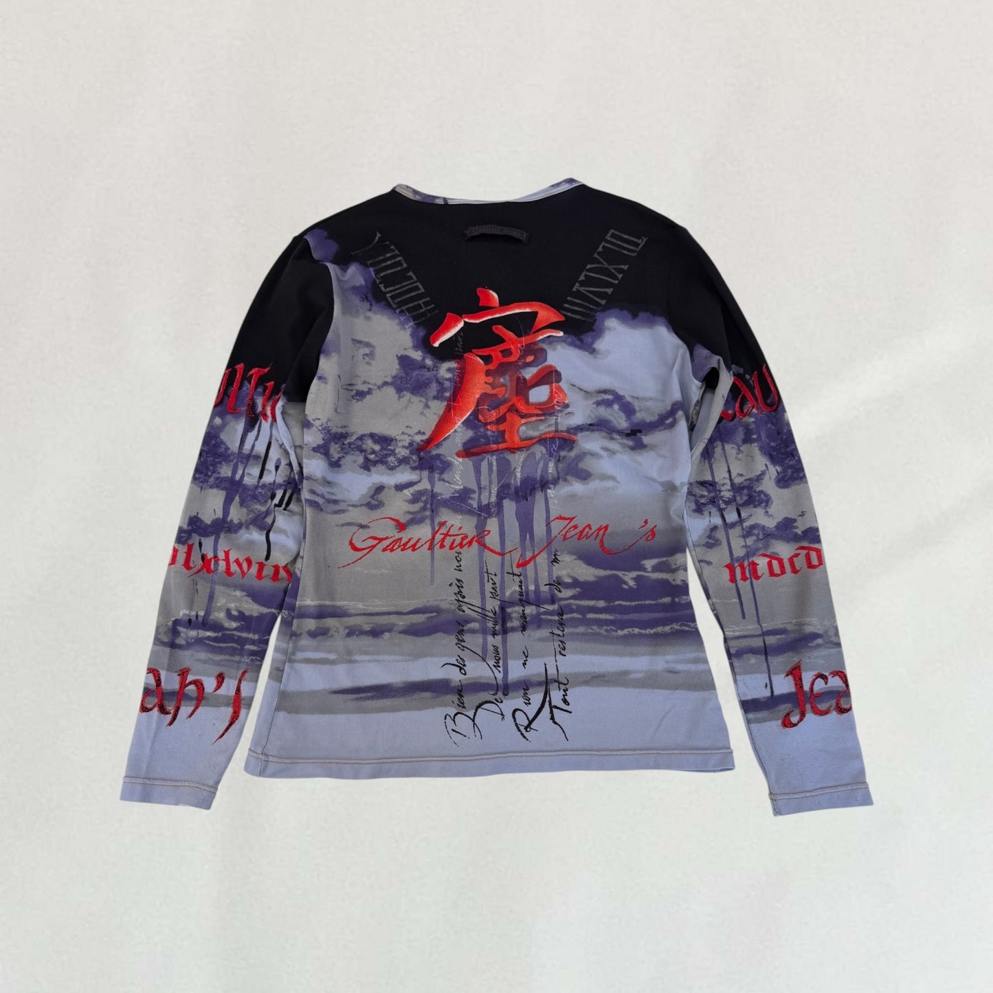 Jean Paul Gaultier gothic print top