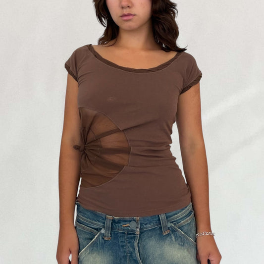 Jean Paul Gaultier mesh detail T-shirt