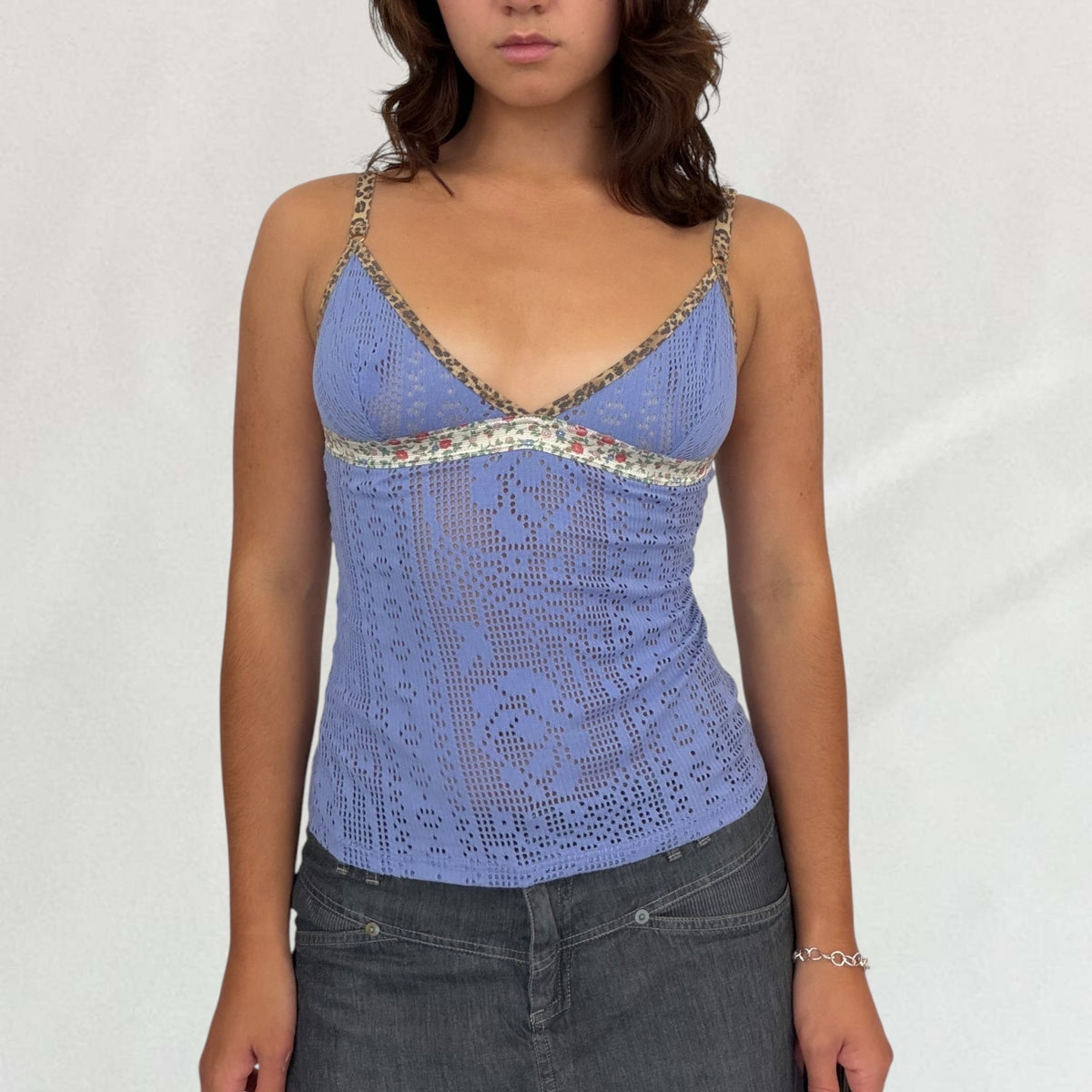 Roberto Cavalli doily cami