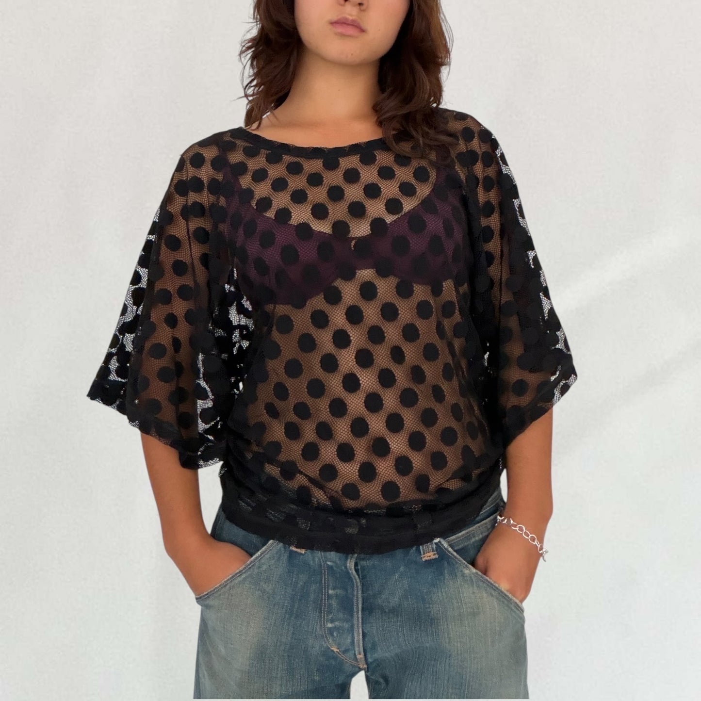 Jean Paul Gaultier polka dot top