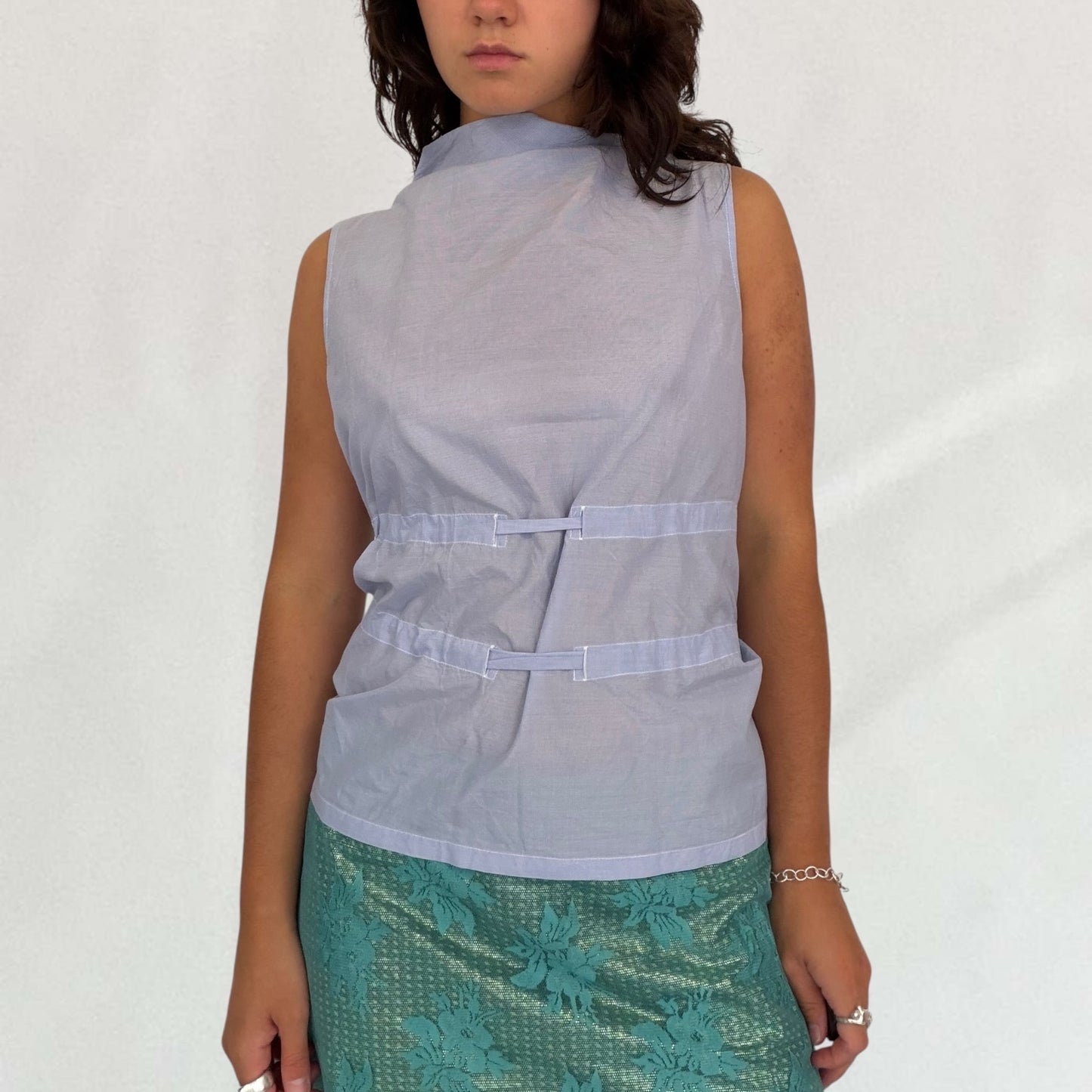 Marithé + François Girbaud gathered blouse