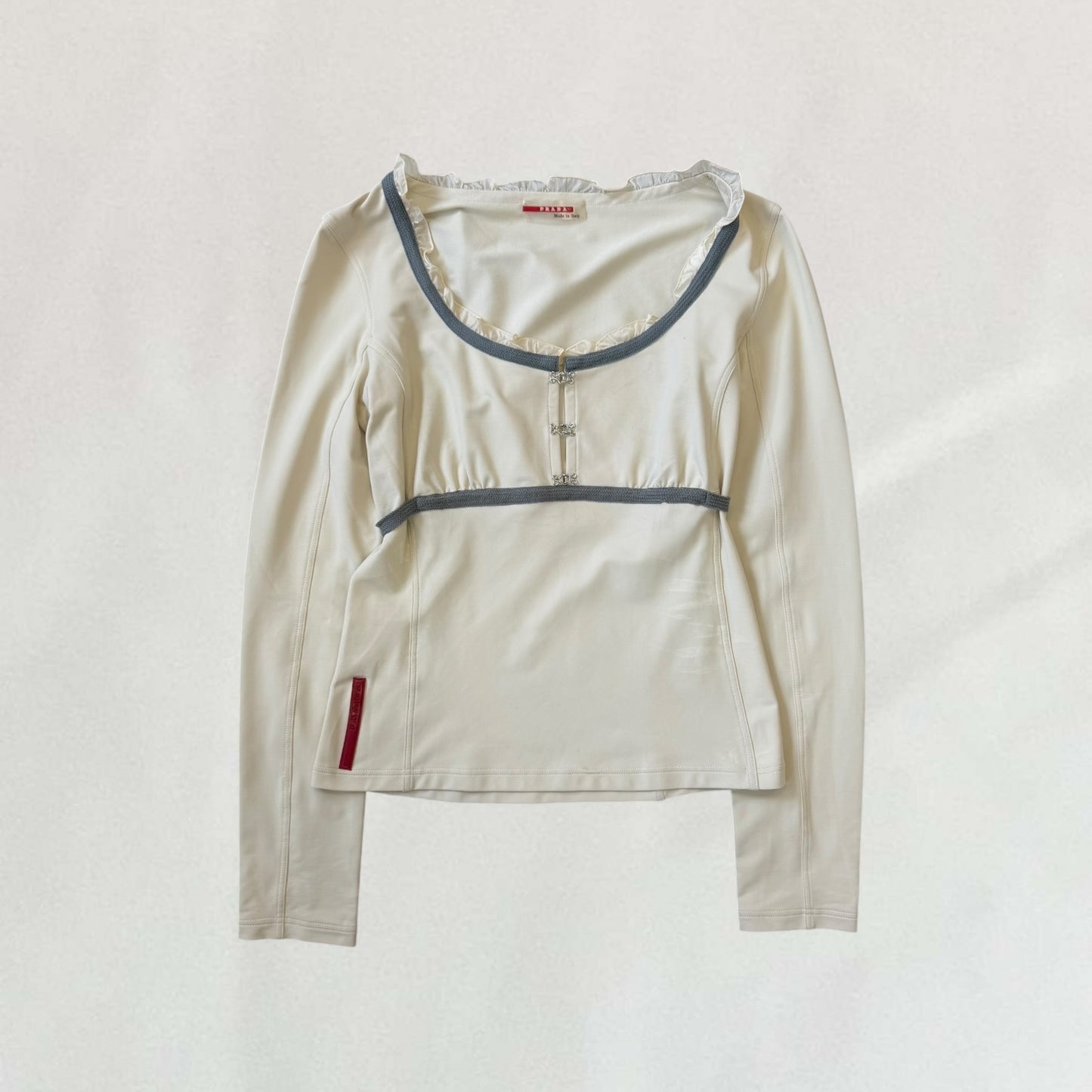Prada Sport hook and eye top