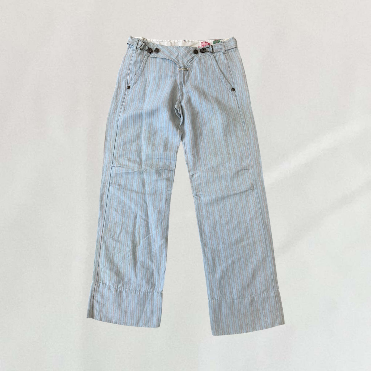 Marithé + François Girbaud buckle detail trousers