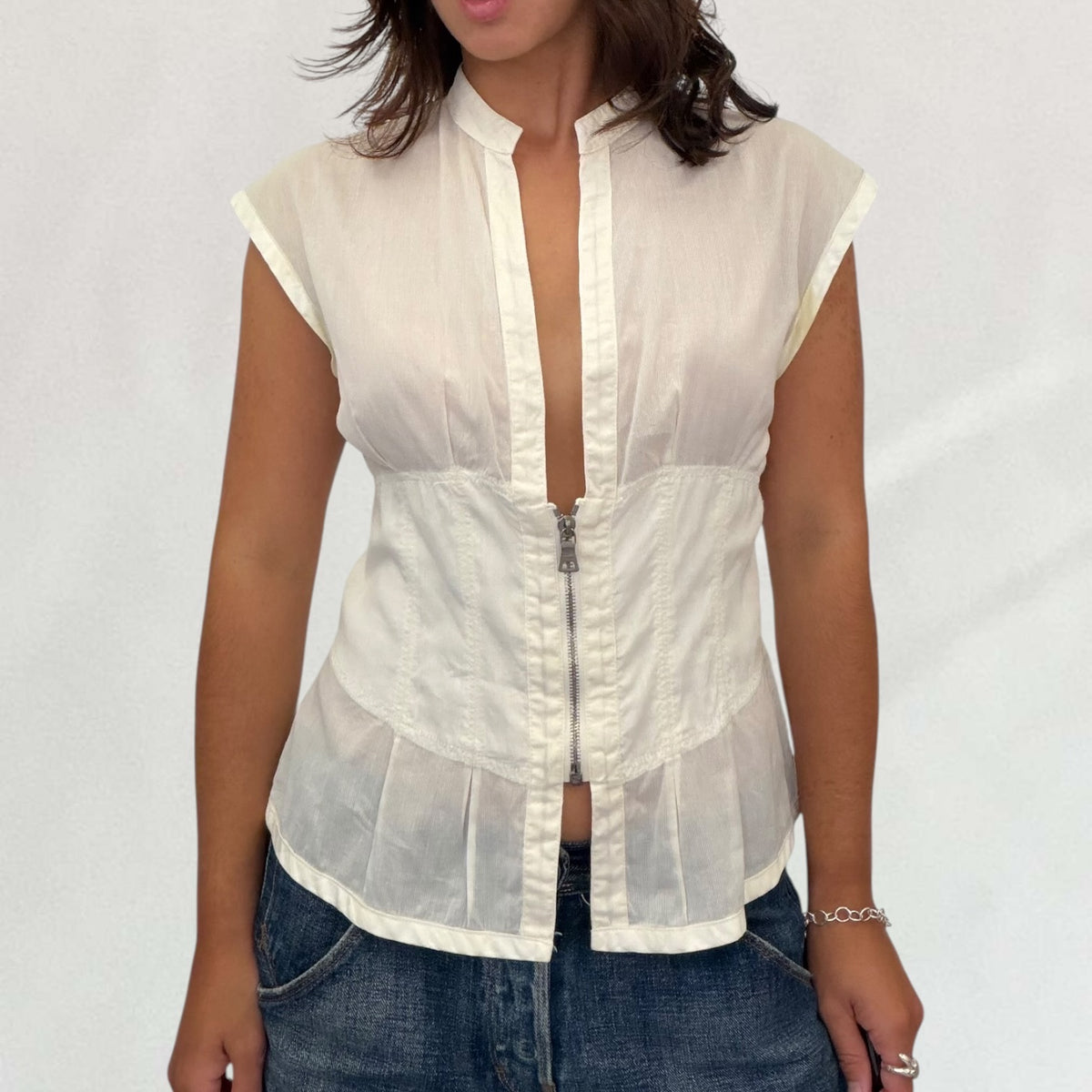 Prada zip up vest