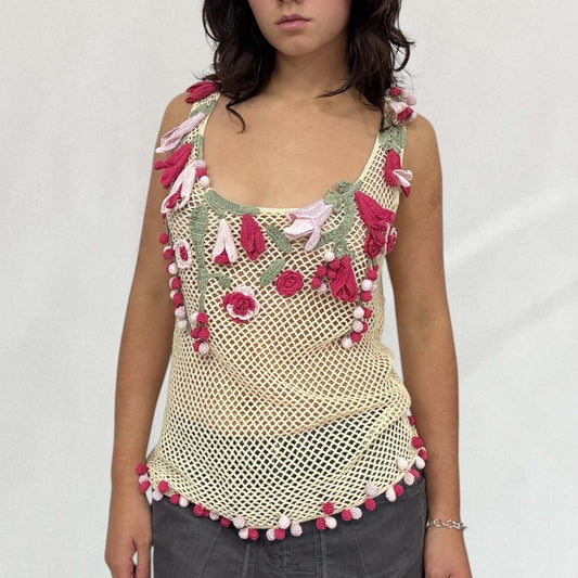 Moschino crochet flower vest