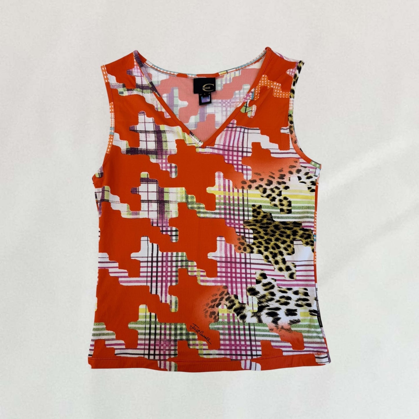 Roberto Cavalli houndstooth vest