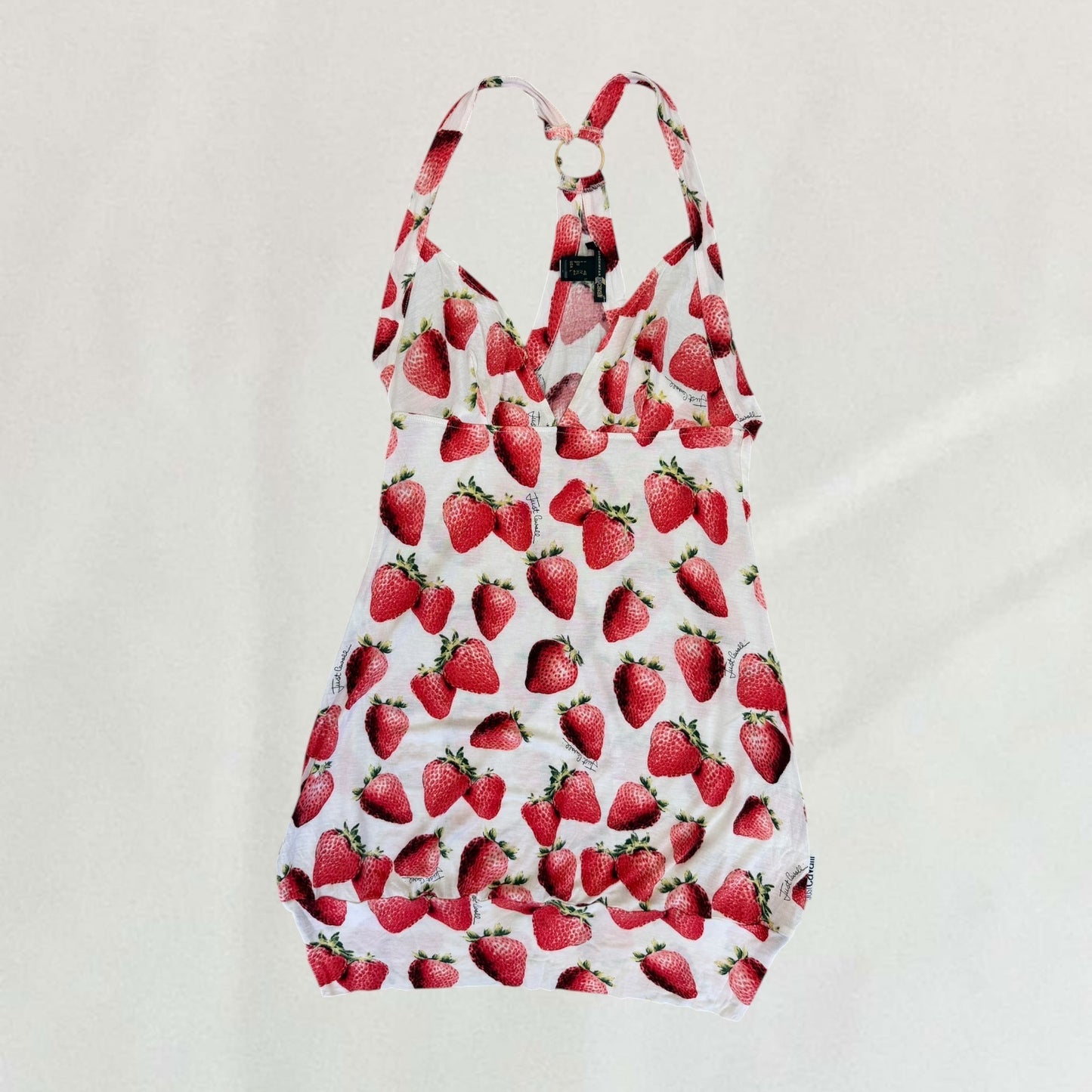 Roberto Cavalli strawberry print dress