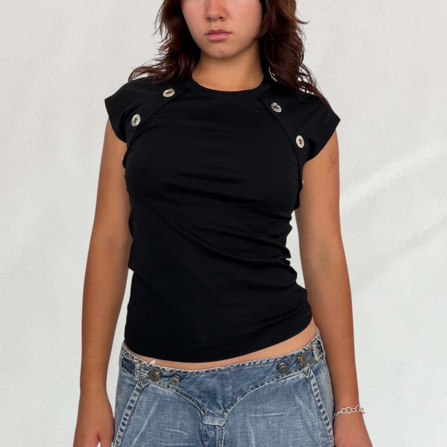 Diesel button detail T-shirt
