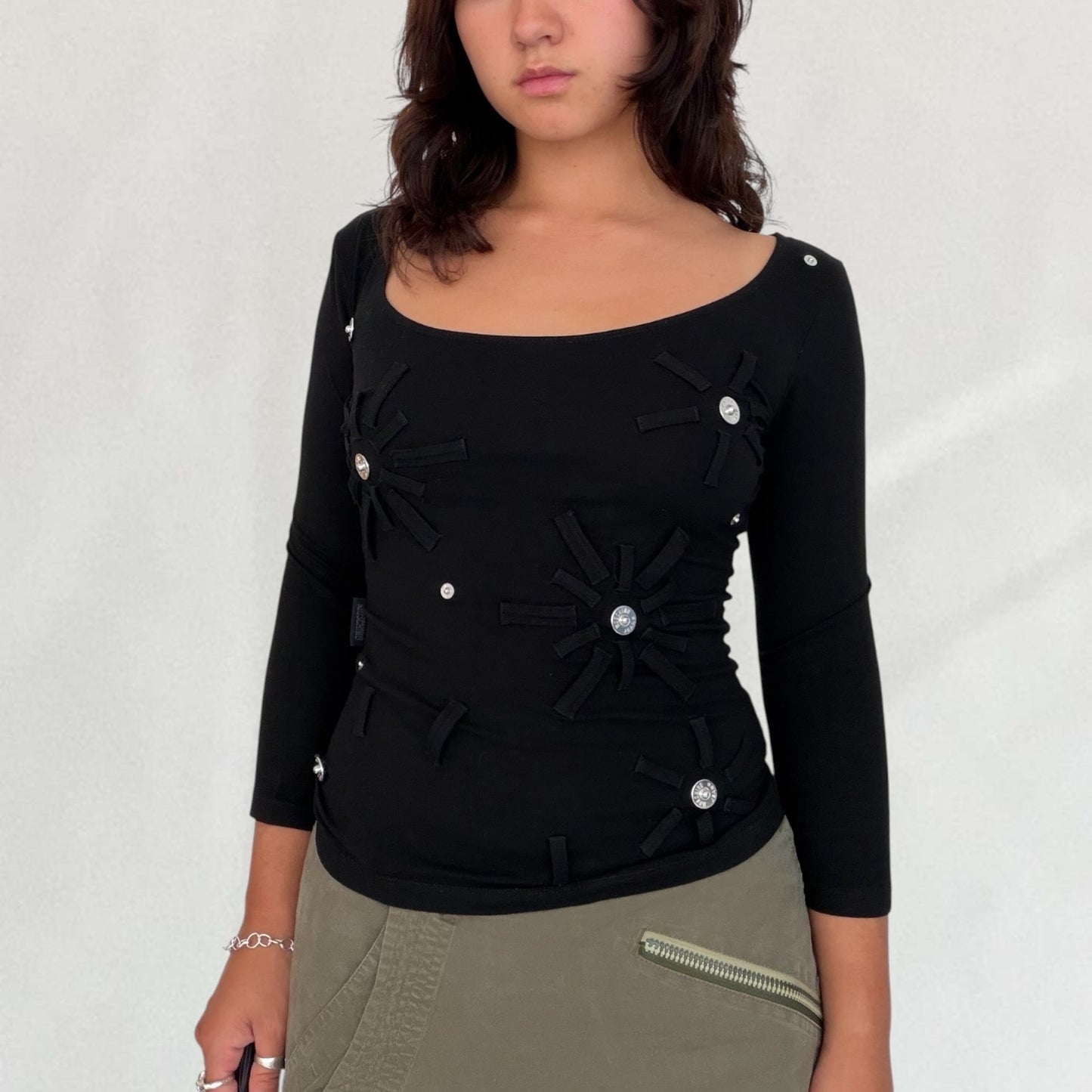 Moschino button detail top