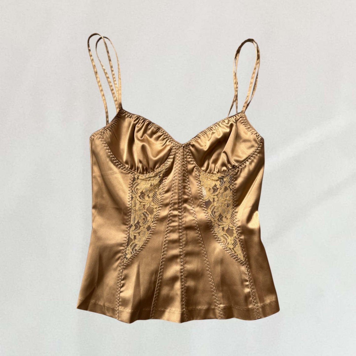 Dolce & Gabbana satin fitted cami top