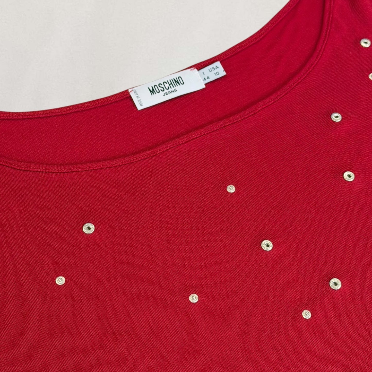 Moschino button detail T-shirt
