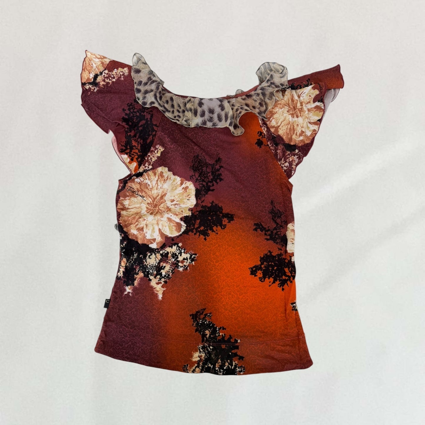 Roberto Cavalli ruffle T-shirt