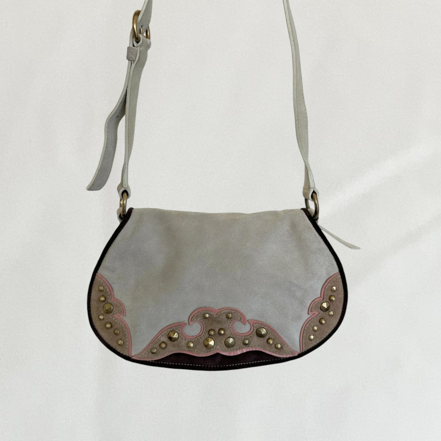 Miu Miu suede cross body bag