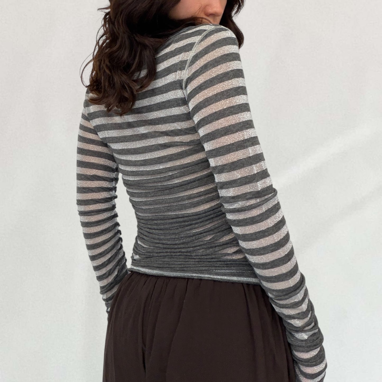 Dolce & Gabbana sheer striped top