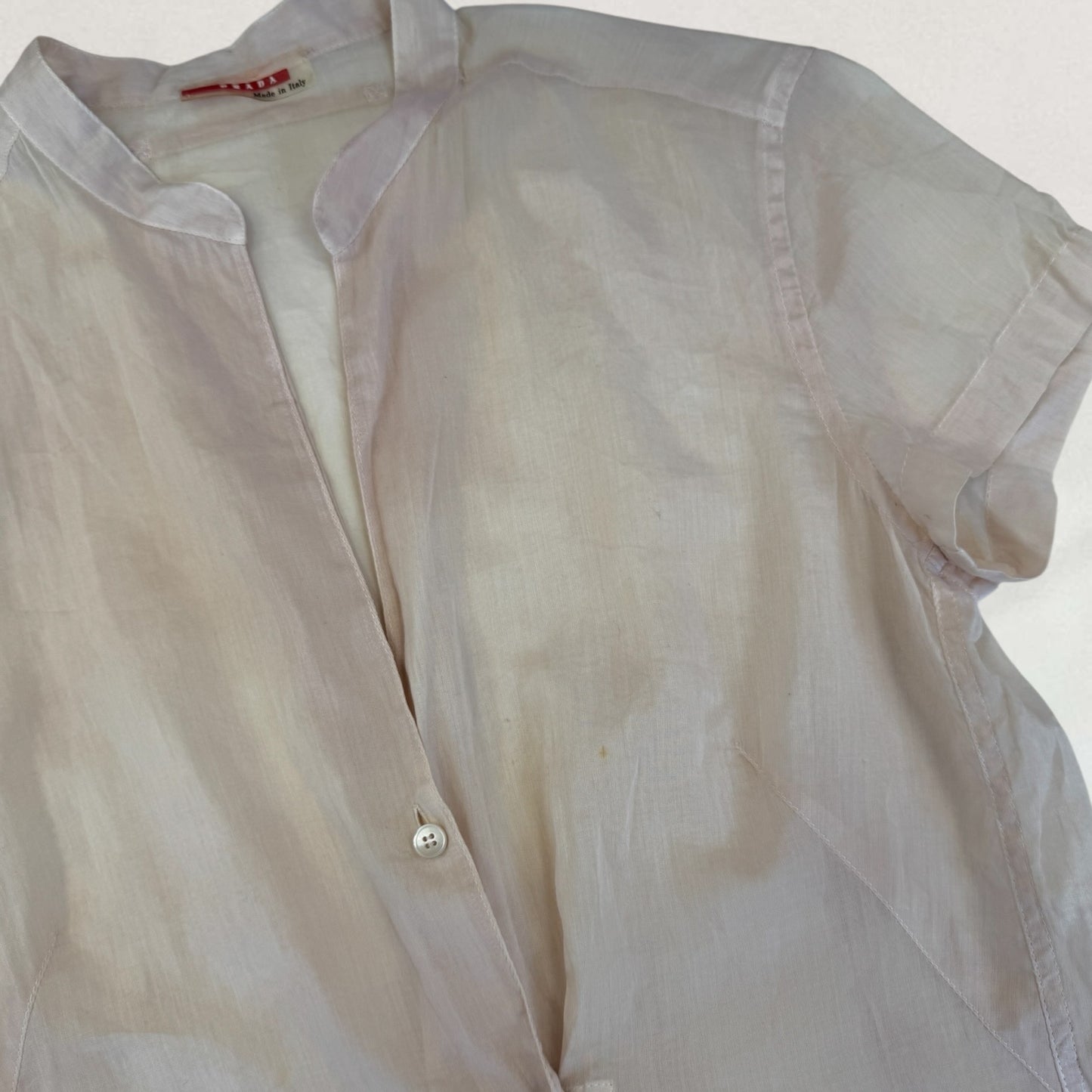 Prada sheer wrap shirt