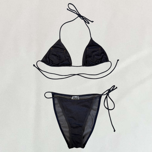 Dolce & Gabbana denim-look bikini