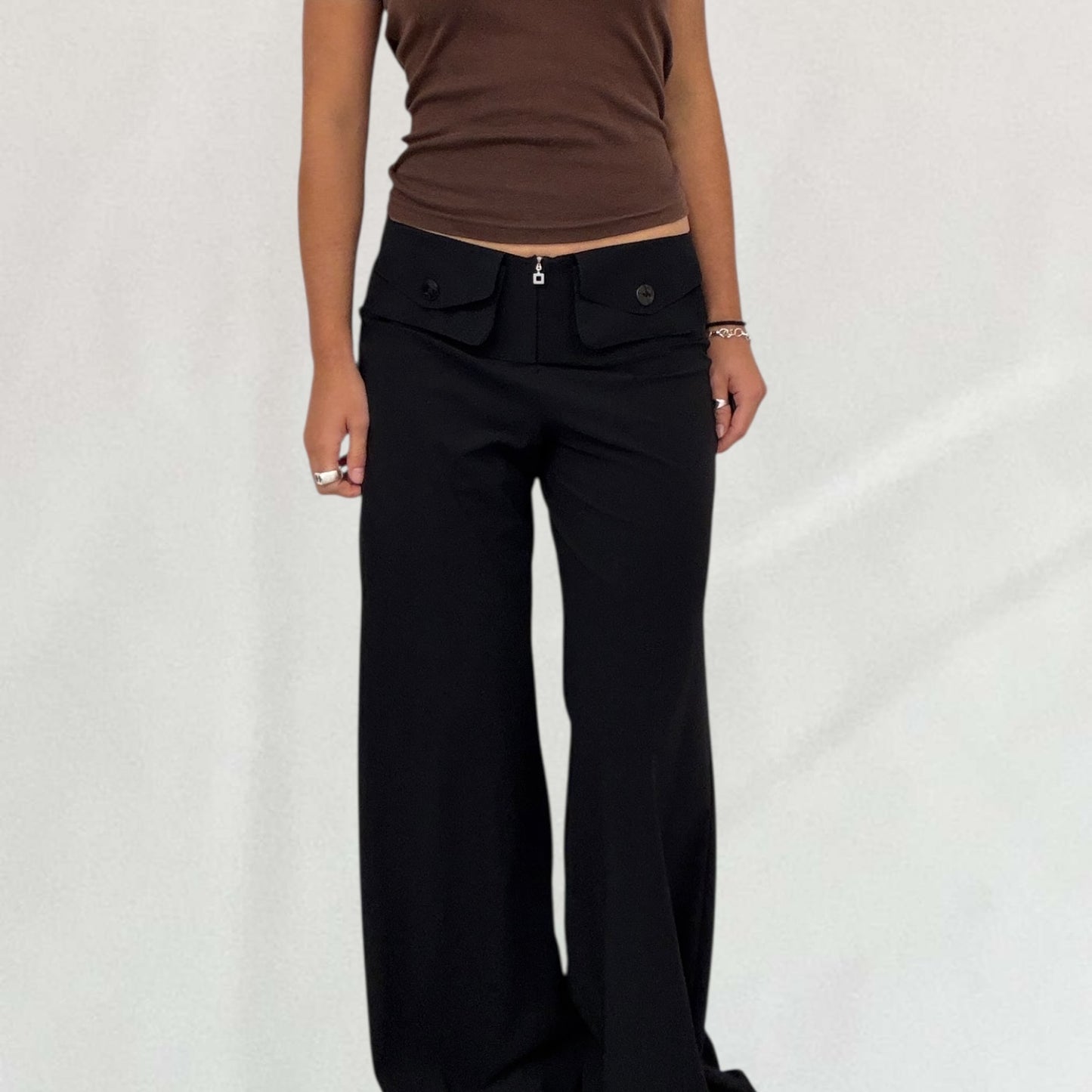 Marithé + François Girbaud pocket detail trousers