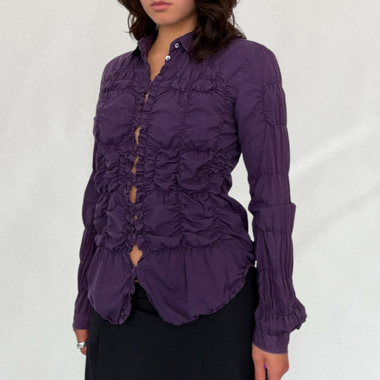 Marithé + François Girbaud ruched shirt