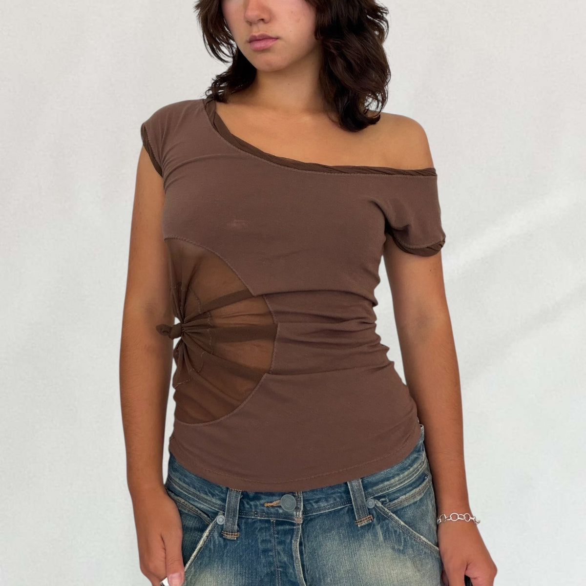 Jean Paul Gaultier mesh detail T-shirt