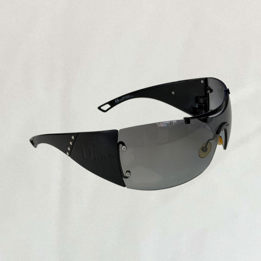 Vintage Dior black wrap around ski sunglasses – Vival Studios
