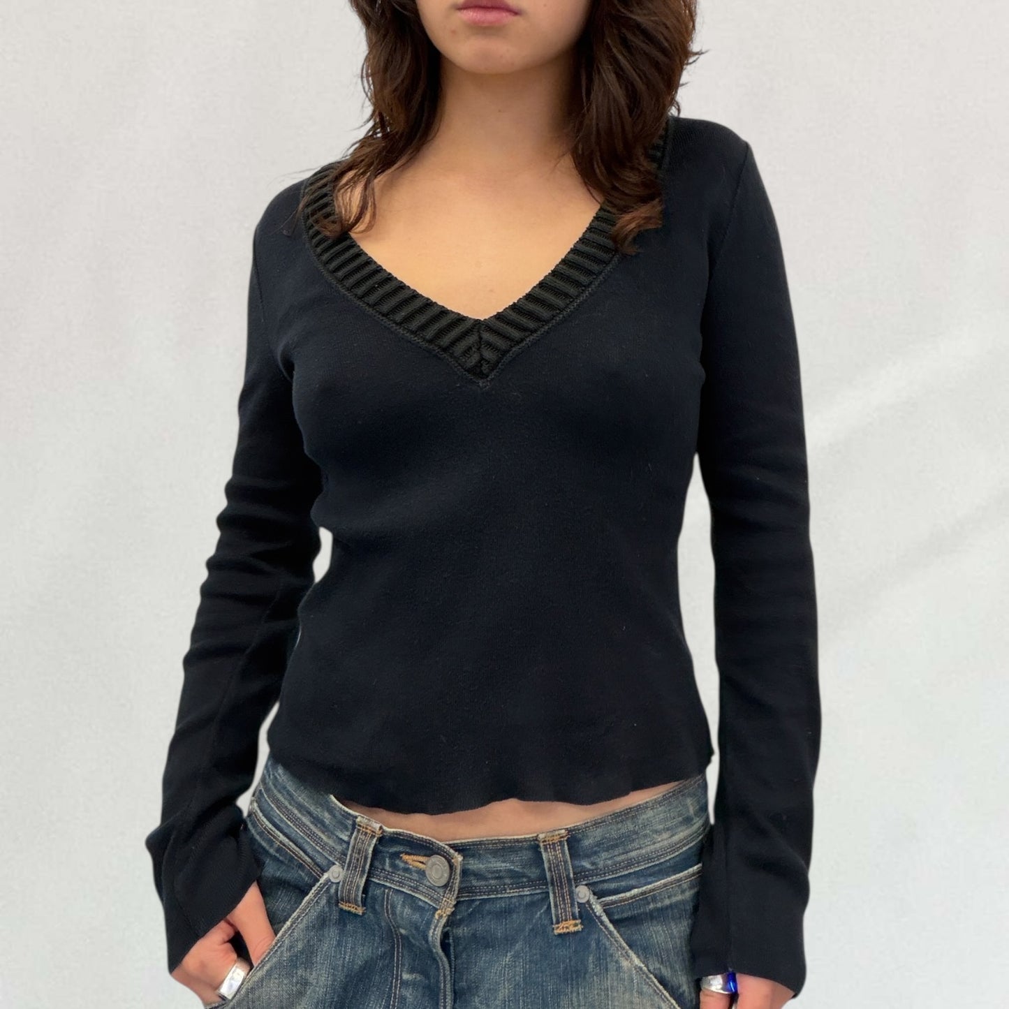 Miu Miu V-neck long sleeve top